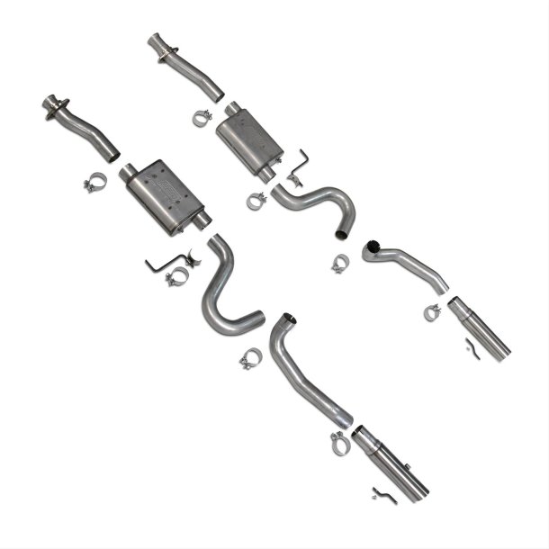 Udst�dningss�t 2,75" Ford Mustang 1986 til 2004 Header-Back Dual Exhaust BBK Performance 3001
