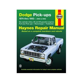Haynes Reparations Hndbog, Dodge Pick-up 1974 til 1993