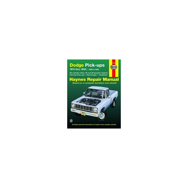Haynes Reparations Hndbog, Dodge Pick-up 1974 til 1993