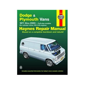 Haynes Reparations Hndbog, Dodge Van fra 1971 til 2003