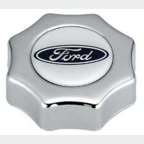 Olied�ksel chrom med logo i toppen. 'Ford' fra Proform Ford Racing Licensed Valve Cover Caps 