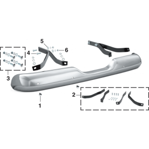 Kofangerbeslag bag Chevrolet Pickup Stepside 1955 til 1959 (LMC 30-3616)