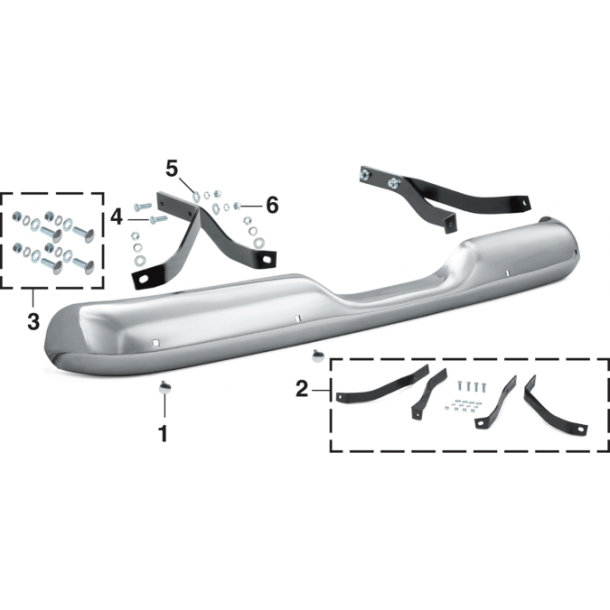 Kofangerbeslag bag Chevrolet Pickup Stepside 1955 til 1959 (LMC 30-3616)