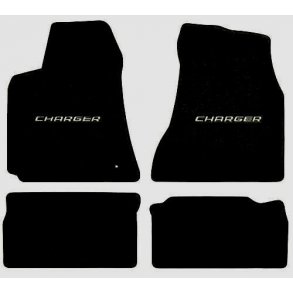 Bundmtte st sort for og bag m/logo Dodge Charger 2006 til 2010