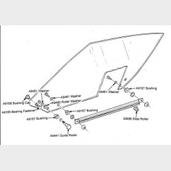 Corvette Window Track/Lift Arm Repair Kit, 1968-79, part TFA43445