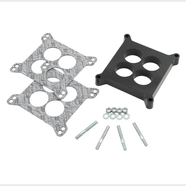 Adapter/Spacer kit mel. indsug. &amp; karburator 4 port. 1" = 25,4 mm. (Mr. Gasket 3404)