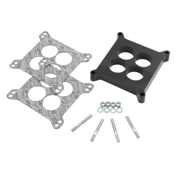 Adapter/Spacer kit mel. indsug. &amp; karburator 4 port. 1" = 25,4 mm. (Mr. Gasket 3404)