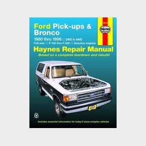 Haynes Reparations H�ndbog, Ford Pick-up & Bronco 1980 til 1996