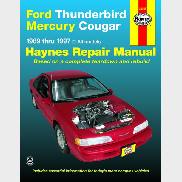 Haynes Reparations H�ndbog, Ford T-bird 1989 til 1997 (Haynes 36086)