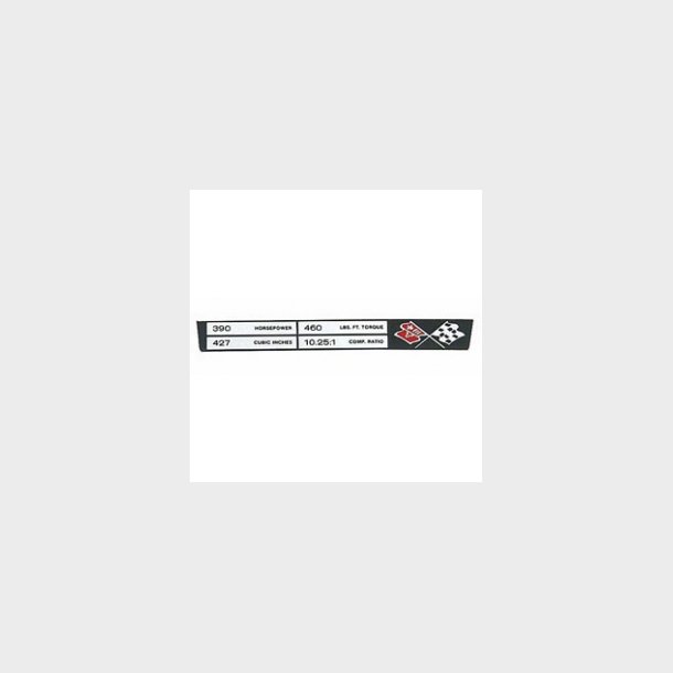 Specifikations plade konsol 427/390 1969