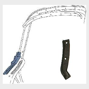 Corvette Pillar Post WS Left  Coupe 1963-1965