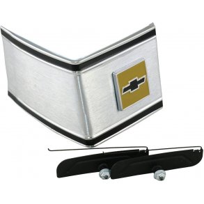 Hjrneliste venstre m. Bowtie logo cab Chevrolet truck 1973 til 1980 (LMC 38-3326 - Eck. 61343749)