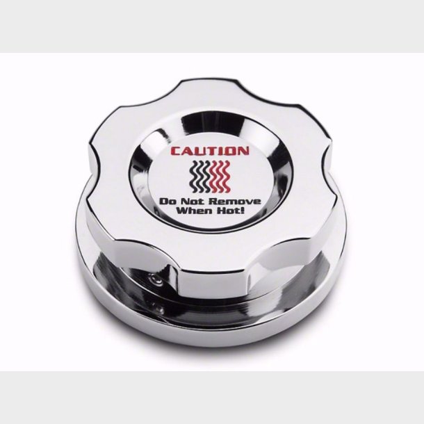 K�lerd�ksel Modern Billet Radiator Cap Cover Chrome Ford Mustang 2015 til 2021 (387026)