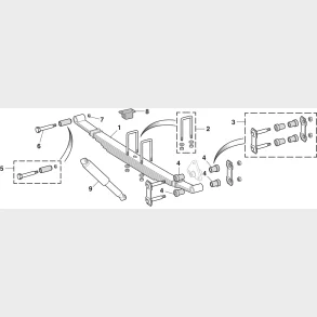 Anslagsklods bag Ford truck 1957 til 1960 (LMC 40-1851)