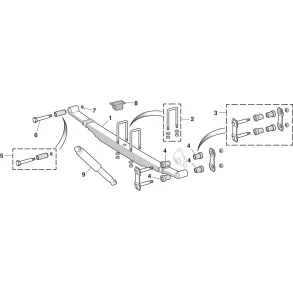 Anslagsklods bag Ford truck 1957 til 1960 (LMC 40-1851)