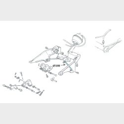 Corvette Headlight Supp Rod, Outer Left 1968-82