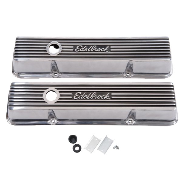 Ventild�ksler Alu poleret Edelbrock Elite II Chevrolet S/B 1959 til 1986 (Edelbrock 4263)
