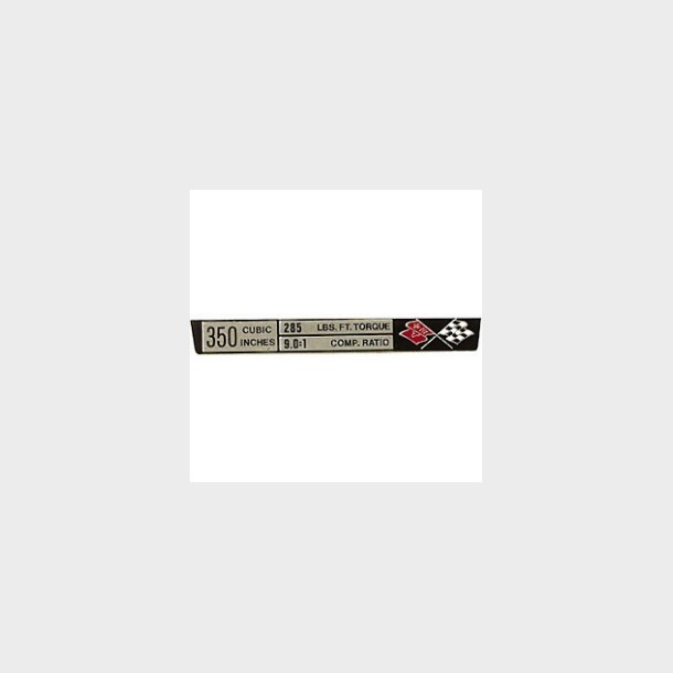 Specifikations plade konsol 350ci/9.0:1 1974