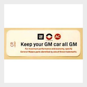 Klisterm�rke til luftfilter ''Keep Your Car'' 1971