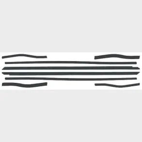 Skrabeliste s�t indv, udv, for & bag Ford Mustang Conv. & H/T 1964 til 1966 (64-38654-1)