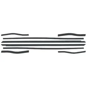 Skrabeliste st indv, udv, for & bag Ford Mustang Conv. & H/T 1964 til 1966 (64-38654-1)