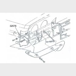 Corvette Outer Bumper Bracket, Left Rear, 1968-73
