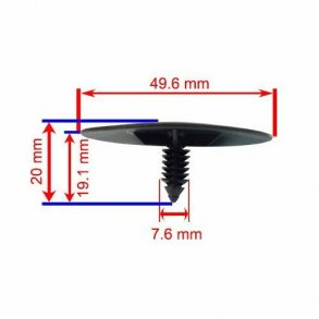 Clips GM (Eck. 33168423 - Dorman 45713 - GM 3078511 - 3977775)