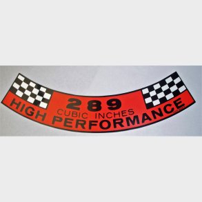 Decals / klisterm�rke Luftfiler 289 High Performance Ford 1964 til 1965 (Mac&acute;s 47017 - DF15)