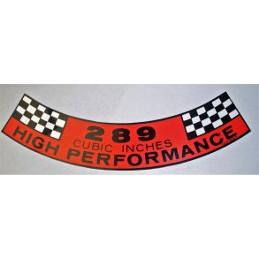 Decals / klistermrke Luftfiler 289 High Performance Ford 1964 til 1965 (Macs 47017 - DF15)