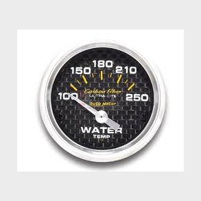Auto Meter Carbon Fiber vandtemperaturm�ler 2 1/16