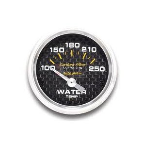 Auto Meter Carbon Fiber vandtemperaturmler 2 1/16