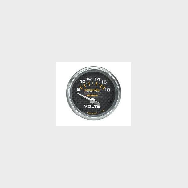 Auto Meter Carbon Fiber voltmeter 2-1/16" dia.
