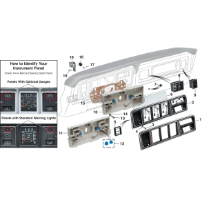Instrumenthus Ford Bronco/F serie 1975 til 1979 (LMC 49-6242)