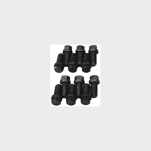 Bolts�t Headers 5/16-18 3/4" sort finish. s�t med 12 stk. (Mr. Gasket 976 - Trans Dapt 4900)