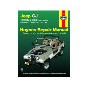 Haynes Reparations Hndbog, Jeep CJ Serie Alle modeller 1949 til 1986 (Benzin)