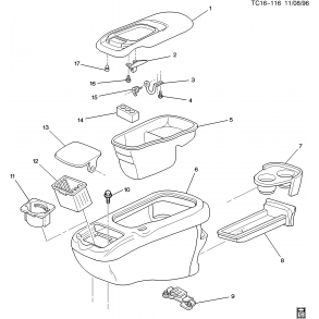 Hndtag for kardanbox / Centerkoncol GM truck 1995 til 2000 (Dorman 924-378 - GM 12477609)