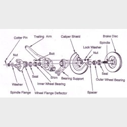 Trailing arm Pivot bolt Kit 1963-1982 Corvette