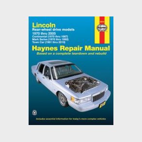 Haynes Reparations H�ndbog, Lincoln Continental & Town Car 1970 til 2010
