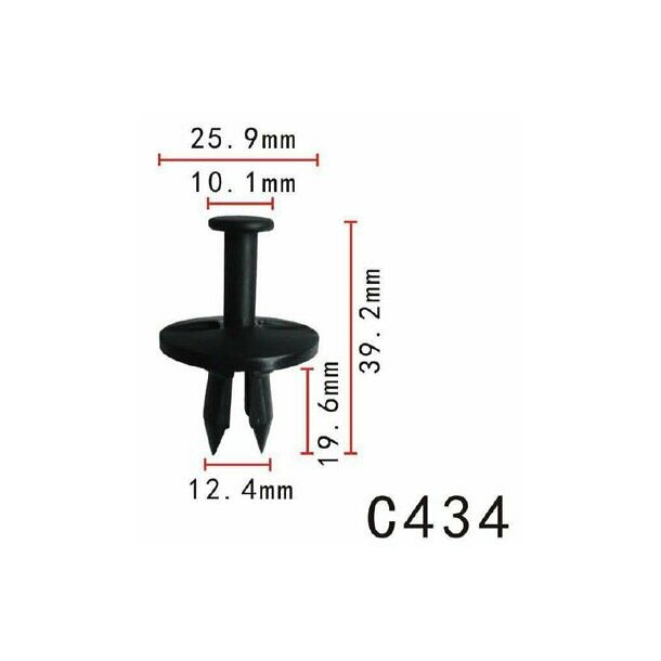Clips for panelliste m.m. (GM 5973400 - 12757 - C434)