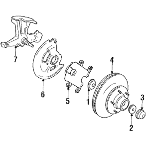 Ankerplade venstre for Chevrolet / GMC C10 - G20 1974 til 1991 (GM 14054937)