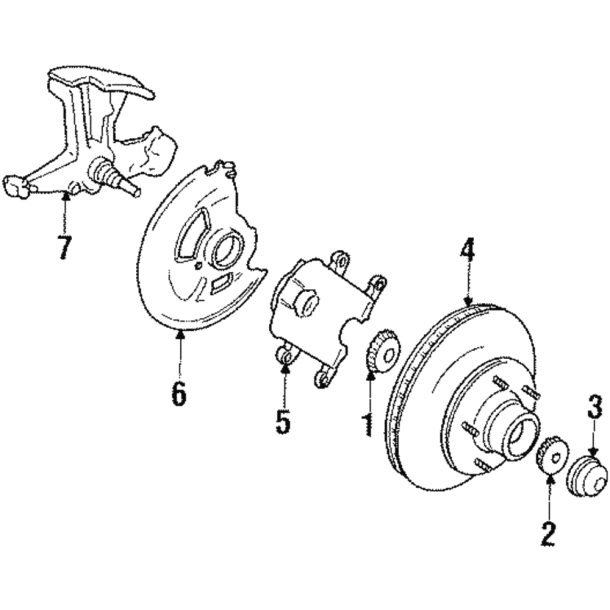 Ankerplade venstre for Chevrolet / GMC C10 - G20 1974 til 1991 (GM 14054937)