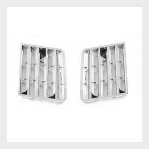 Corvette Side Fender Louvers, Chrome, 1980-1982 