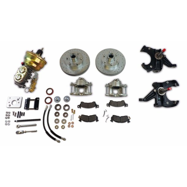 Bremsekonverteringsst 6 huls skivebremser m. 2,5" drop Chevrolet C10 1963 til 1966 (6366C10D8G61)