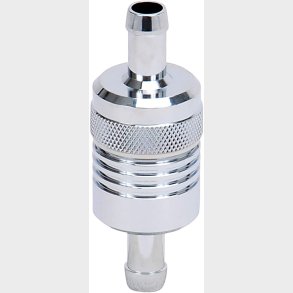 Benzinfilter Alu. Chrome til 3/8