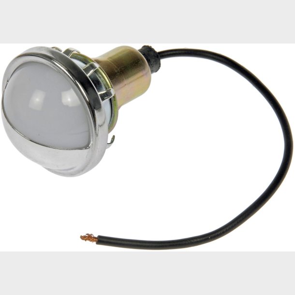 Nummerpladelygte chrome universal til 32 mm. mont. hul (Dorman 68151 - GRO 60101)