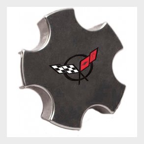 Corvette Wheel Center Cap, Polished, Factory,00-04