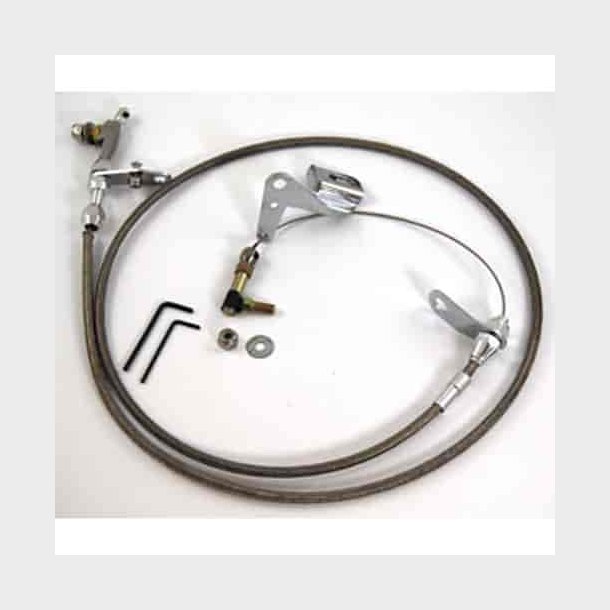 Kickdown kabel s�t incl. beslag til Chrysler 727 gearkasse  (RPC R6056) Flexible GM Kickdown Cable