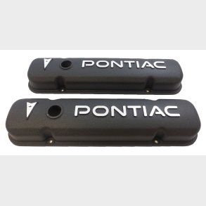 Ventild�ksler sort alu. med logo Pontiac 325 til 455 (RPC R6520)