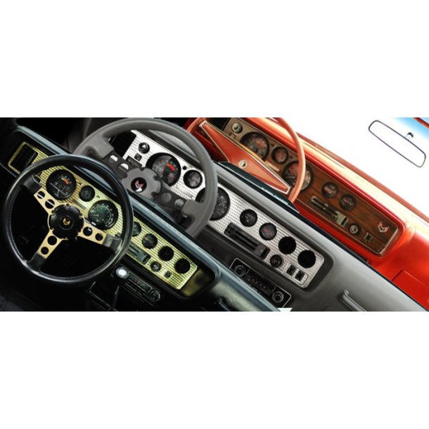 Instrument Panel Dash Bezel Decal 4 hole rally gauge Firebird 1970 til 1981