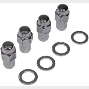 Hjulm�trik chrome 12 x 1,5 mm. m/styr 4 stk. pak. (Dorman 711-308) wheel nut